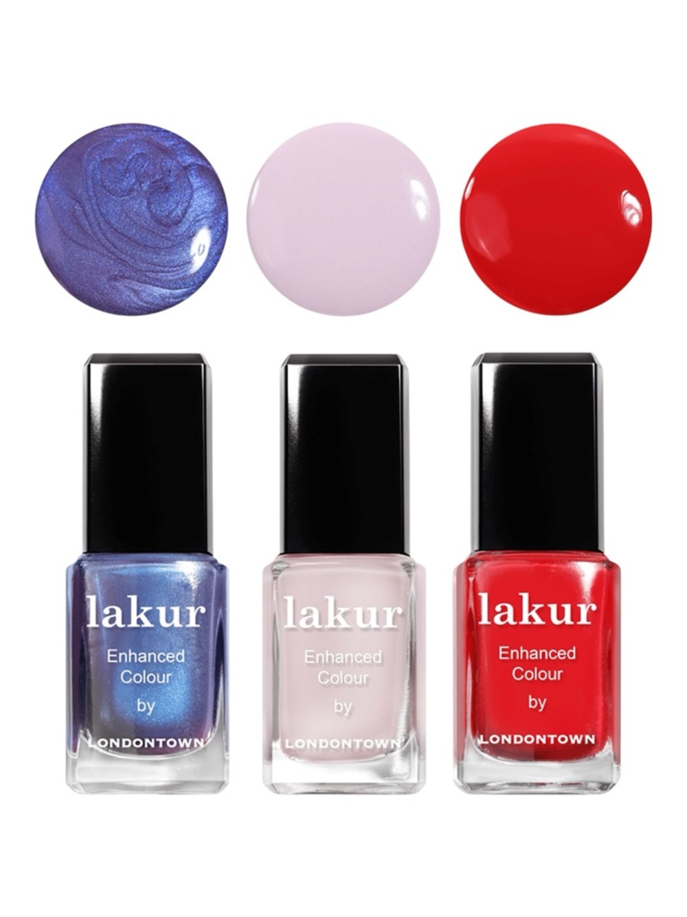 Londontown Summer Sorbet Collection Lakur Trio in Blue Pink Red
